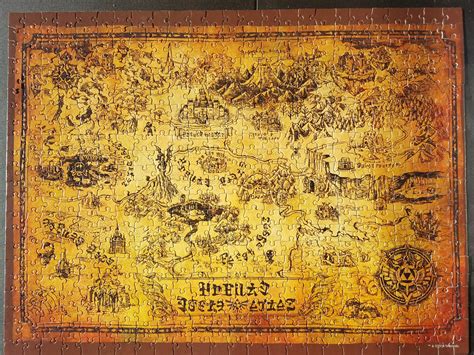 Legend Of Zelda Map Of Hyrule 550 Pieces Rjigsawpuzzles