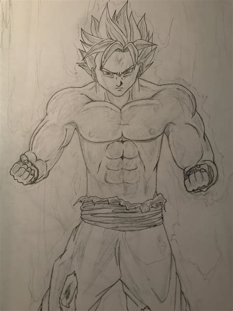 Full Body Goku Ssj3 Drawing