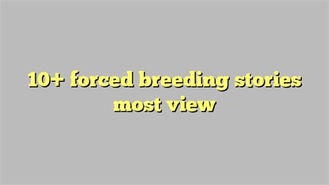 10 Forced Breeding Stories Most View Công Lý And Pháp Luật