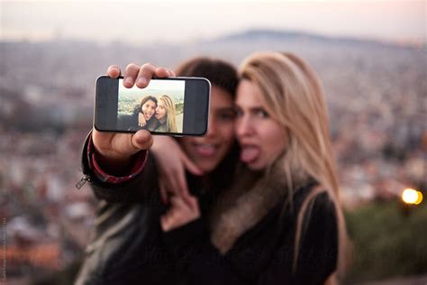 Girls Showing Tongues For Selfie By Stocksy Contributor Guille Faingold Stocksy