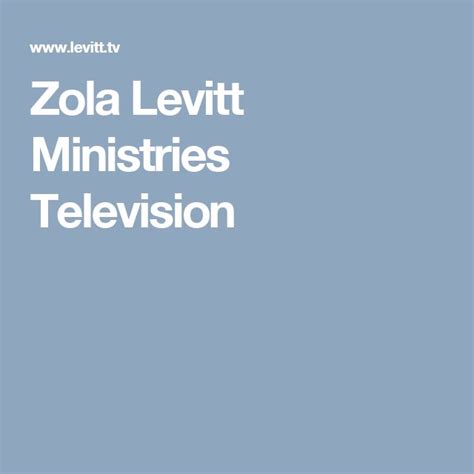 Zola Levitt Ministries Television Ministry Bible Study Television