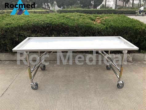 Foldable Morgue Stainless Steel Corpse Exam Autopsy Dissecting Table China Embalming Table And