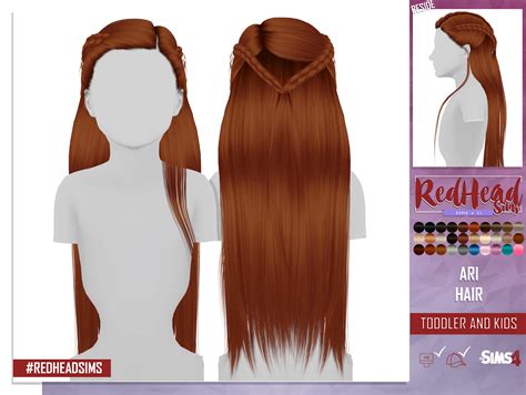 Simpliciaty Lumie Hair Kids And Toddler Version At Redheadsims Sims 4