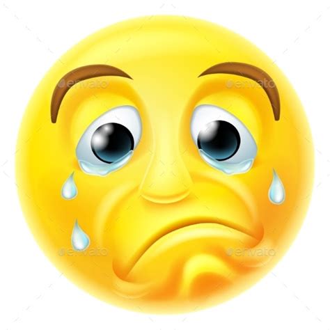 Sad Crying Emoji Emoticon By Krisdog Graphicriver