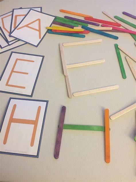 Alphabet Activity Craft Popsicle Stick Task Cards For Etsy