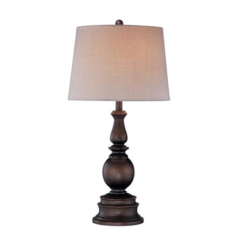 Lite Source 31 In Bronze Standard 3 Way Switch Table Lamp With Fabric