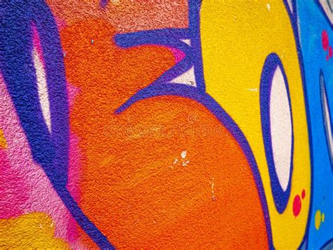 Graffiti Art On The Street Bright Colors Fresh Paint Editorial Stock