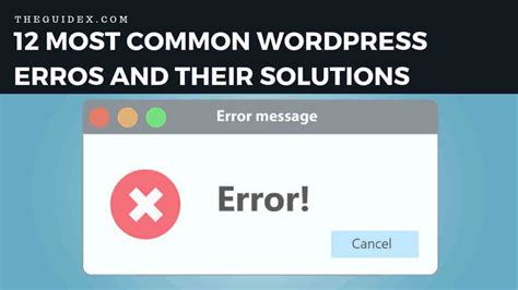 How To Fix 12 Most Common Wordpress Errors Simplified Troubleshooting Solutions