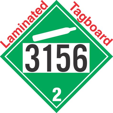 Non Flammable Gas Class 2 2 UN3156 Tagboard DOT Placard
