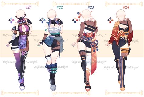 Adoptable Outfit Batch 07 Closed Ty By Puddingzz On Deviantart