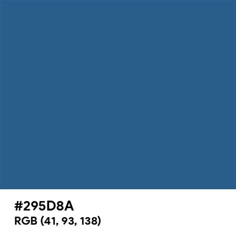 Dark Steel Blue Color Hex Code Is 295d8a