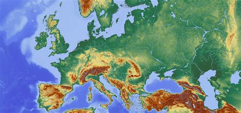 A Map Of Europe With Capitals Topographic Map Of Usa