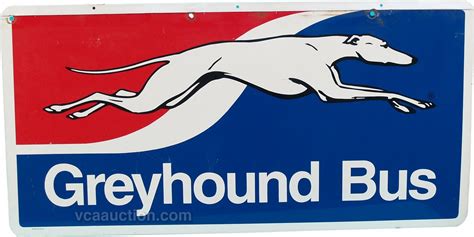 Greyhound Bus Double Sided Tin Sign 48 X 24