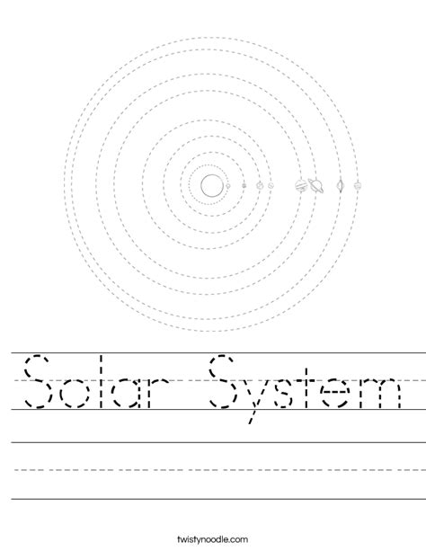 Solar System Worksheet Twisty Noodle