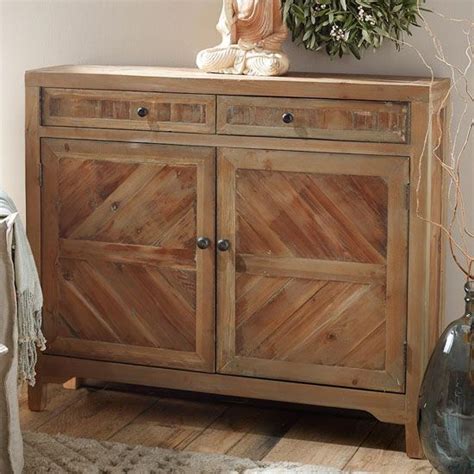 Rustic Reclaimed Fir Wooden Console Cabinet Is Beautifully Crafted To