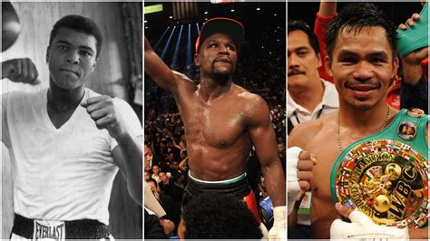 Mayweather Pacquiao Ali The 10 Greatest Boxers Of All Time Named In