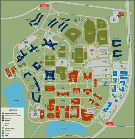 A T University Campus Map Map