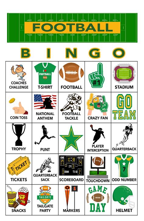 Football Bingo Game Sports Bingo Party Bingo Football Etsy Uk