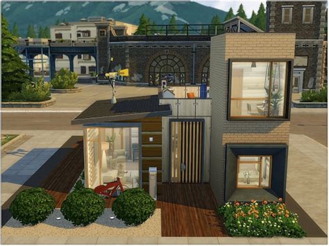 Modern Tiny ECO home by lotsbymanal at TSR » Sims 4 Updates