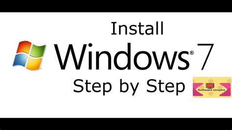 Windows 7 Installation Step By Step Youtube