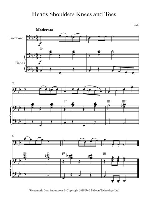 Free Printable Trombone Sheet Music Printable Templates