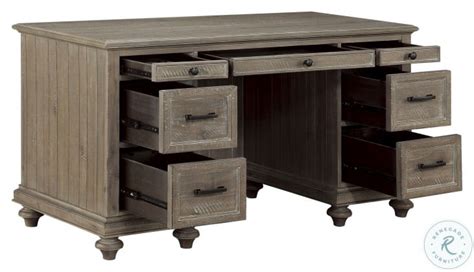 Cardano Driftwood Light Brown Executive Desk From Homelegance Coleman