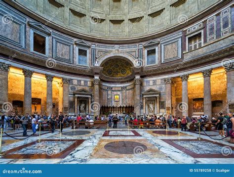 Inside The Pantheon Rome Italy Editorial Stock Photo Image Of