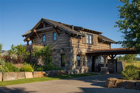 Rocky Mountain Homes Mountain Timberframe Rustic House Exterior