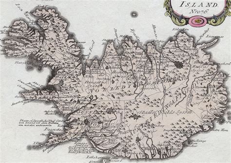 Antique Map Of Iceland By Joseph Von Reilly Circa 1800 Village Antiques