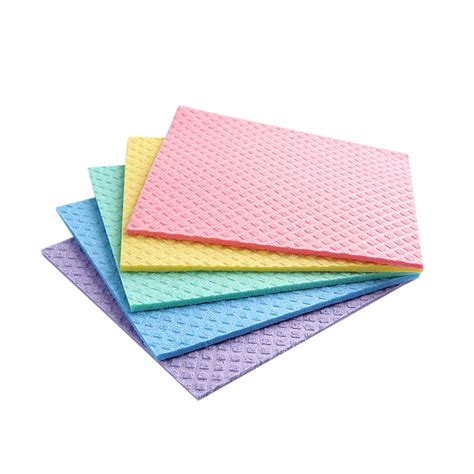 Reusable Cleaning Cellulose Sponge Cloths Absorbent Wipes Clean Kitchen Car Dish Eco Friendly