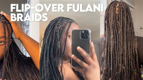 Versatile Fulani Flip Over Braids Tutorial Diy Trending Braided Style Youtube