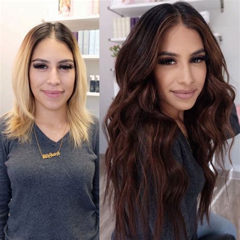 Transformation Grown Out Blonde To Spiced Brunette