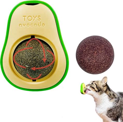catnip avocado ball toy with replaceable gall nut ball for indoor cat chengqism treat teeth