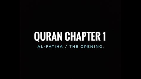 Surah Al Fatiha English Translation Youtube
