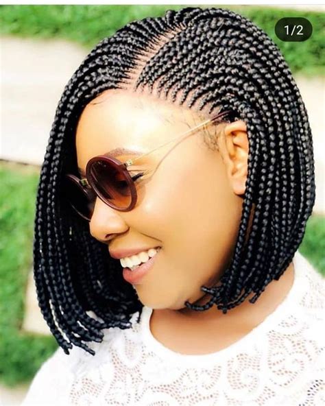 Braided hairstyles have a long and wild history. Cornrow wig braided wig lace front cornrow wig, in 2020 | Bob braids hairstyles, Box braids ...