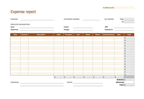 Free Printable Expense Report 31 Expense Report Templates Pdf Doc