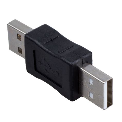 New Black Usb A Male To Male Connector Adapter Compliant With Usb20