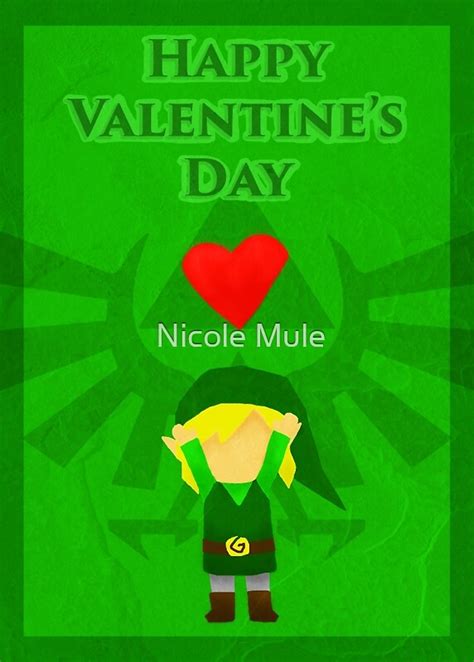 Legend Of Zelda Valentines Day Card Posters By Nicole Mule Redbubble