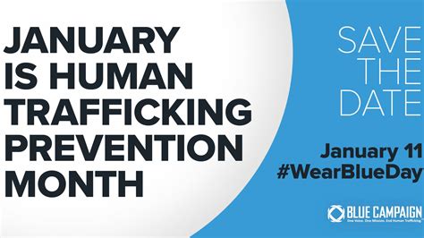Wear Blue Day For Human Trafficking Awareness
