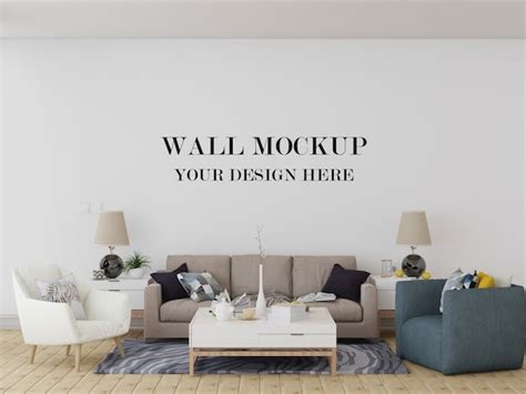 Premium Psd Formal Living Room Wall Mockup