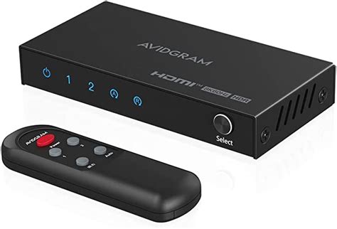 Hdmi 21 Switch 8k 60hz Avidgram Hdmi Switcher 2 In 1 Out With Ir