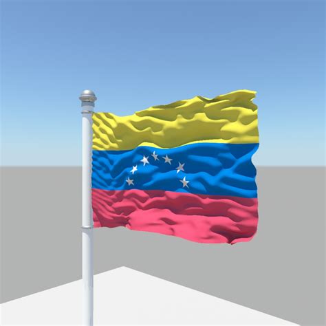 Entertain the cars sitting behind you in traffic with a custom bumper sticker. Venezuela flag 3D Model OBJ FBX MA MB MTL | CGTrader.com