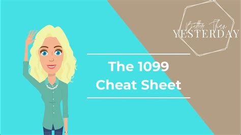 The 1099 Cheat Sheet Youtube