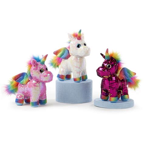 Buy Mvs Wholesale 1 X 10 Inch Unicorn Soft Plush Toy With Sequin Reveal Reversible Sequins And