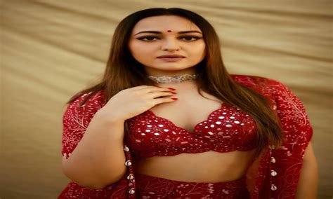 Actress Sonakshi Sinha Looked Beautiful Wearing A Red Lehenga See Photos