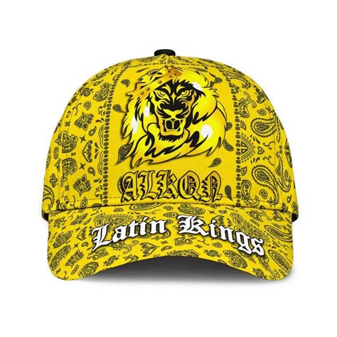 Aio Pride Latin Kings Lion Classic Cap Yellow Bandanaall Of