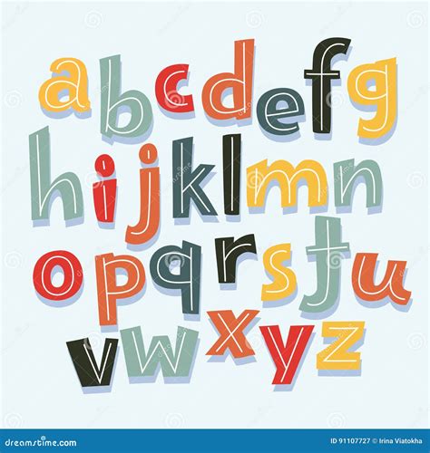 Letters Of The Alphabet In Lowercase Stock Vector Illustration Of