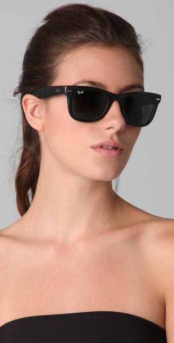 Lyst Ray Ban Folding Wayfarer Sunglasses In Black