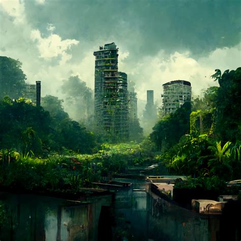 A City Reclaimed By Nature Raiart