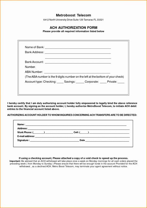 Vendor Ach Payment Authorization Form Template, Try It For Free Now!